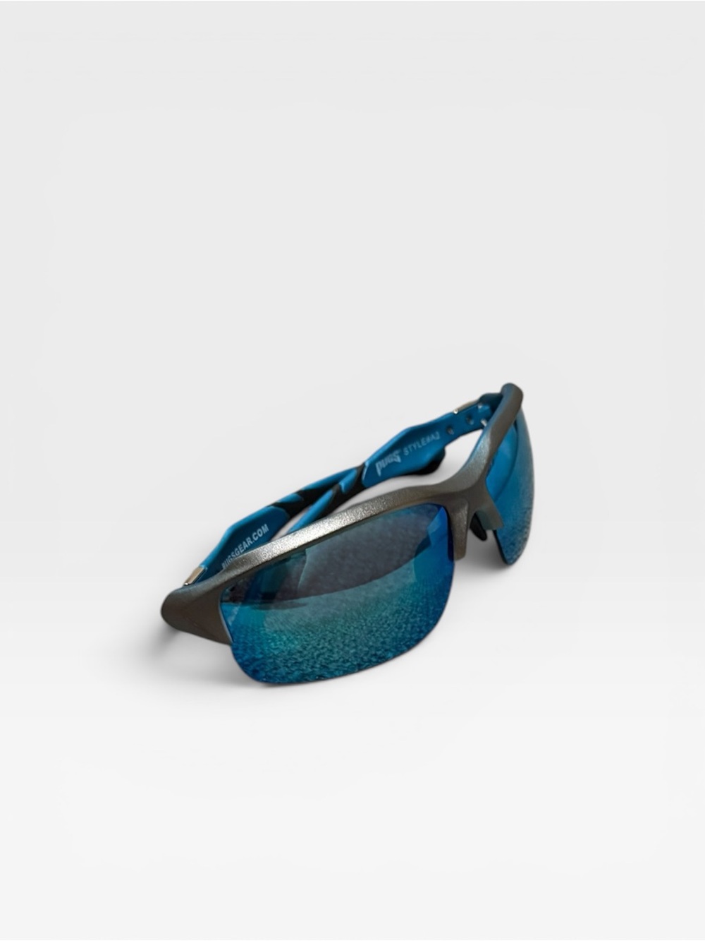 PUGS Blue Mirrored Sunglasses For Biking or Running - Picture 6 of 6